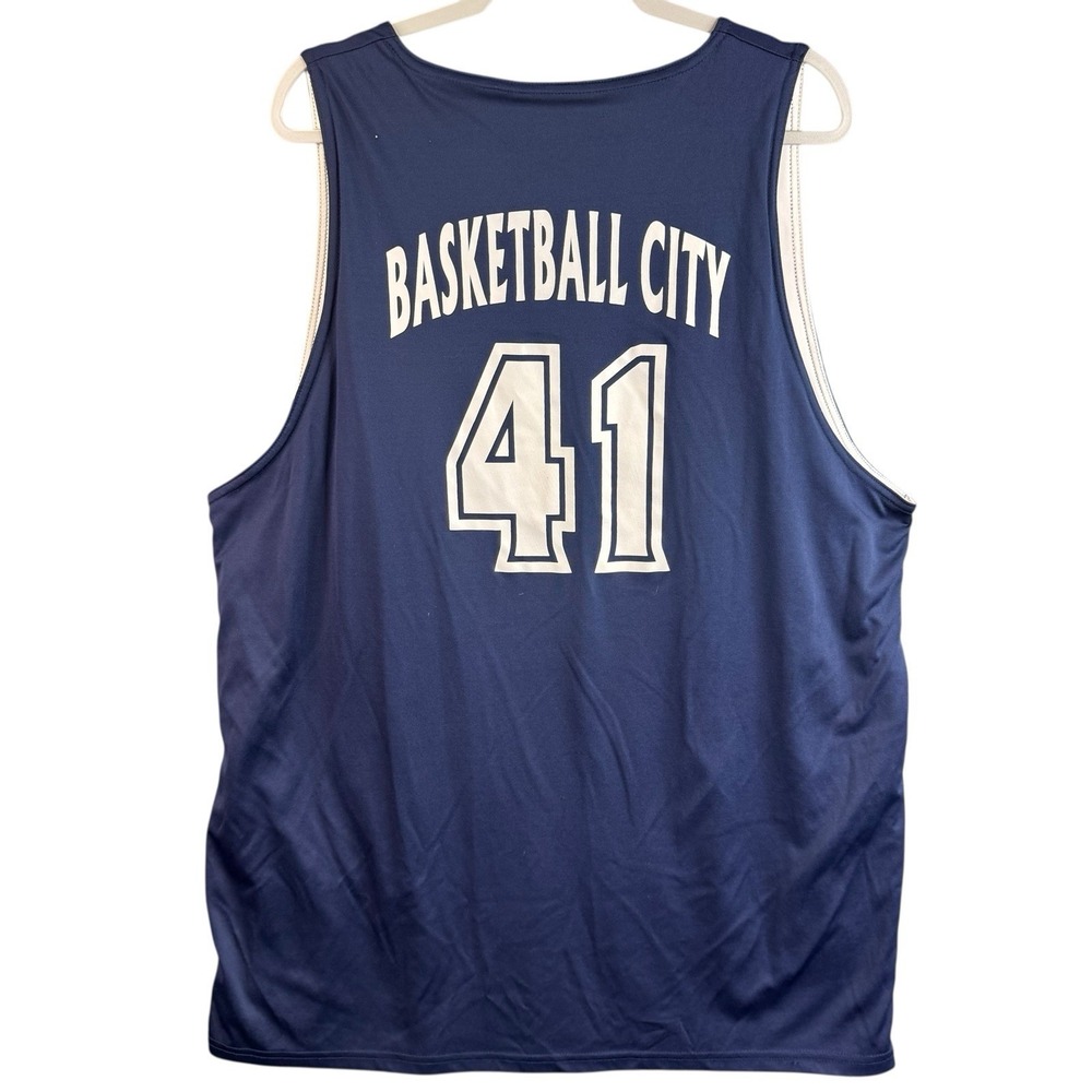 BasketBall City Reversible Basketball Jersey Men's XL #41 Navy Blue - Picture 2 of 6